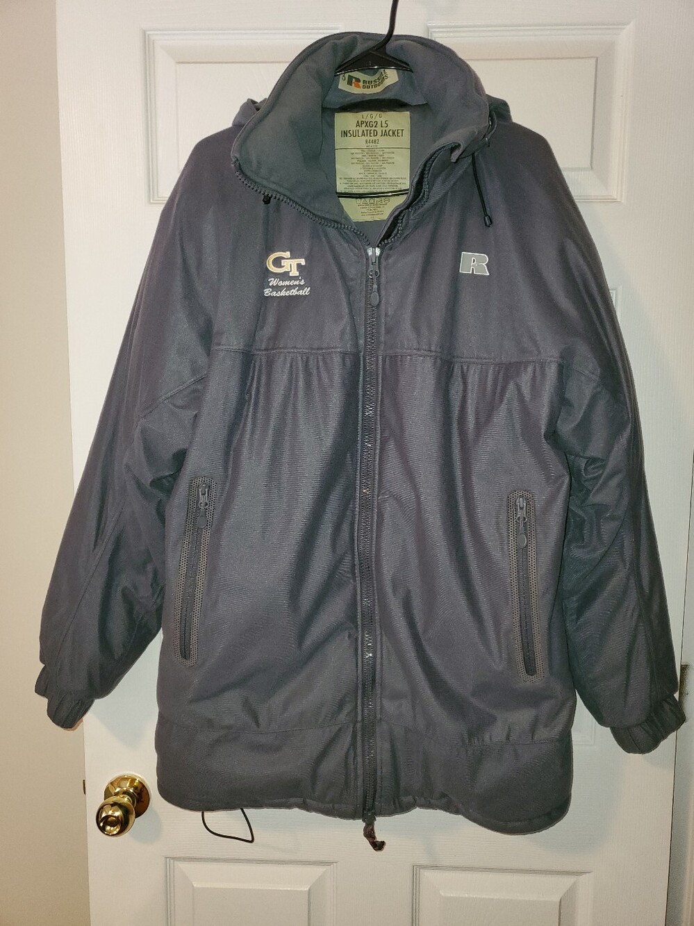 Russell Athletic Men's Insulated Puffer Jacket - Dark Gray